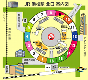 JR 浜松駅 北口 案内図